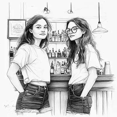 Two female students